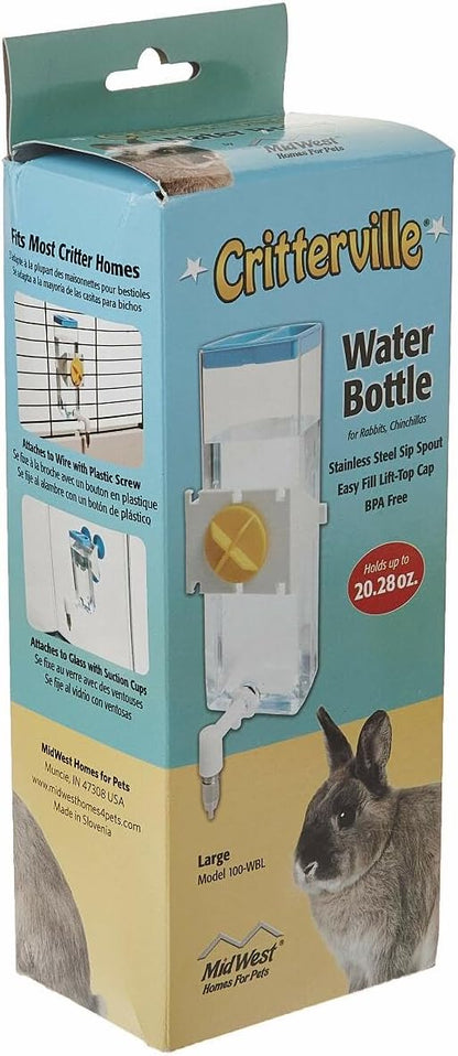 Large Animal Water Bottle | Ideal for Hamsters, Mice, Guinea Pigs & Rabbits, Large