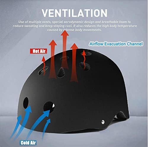 Skateboard Helmet Impact Resistance Ventilation for Youth & Adults