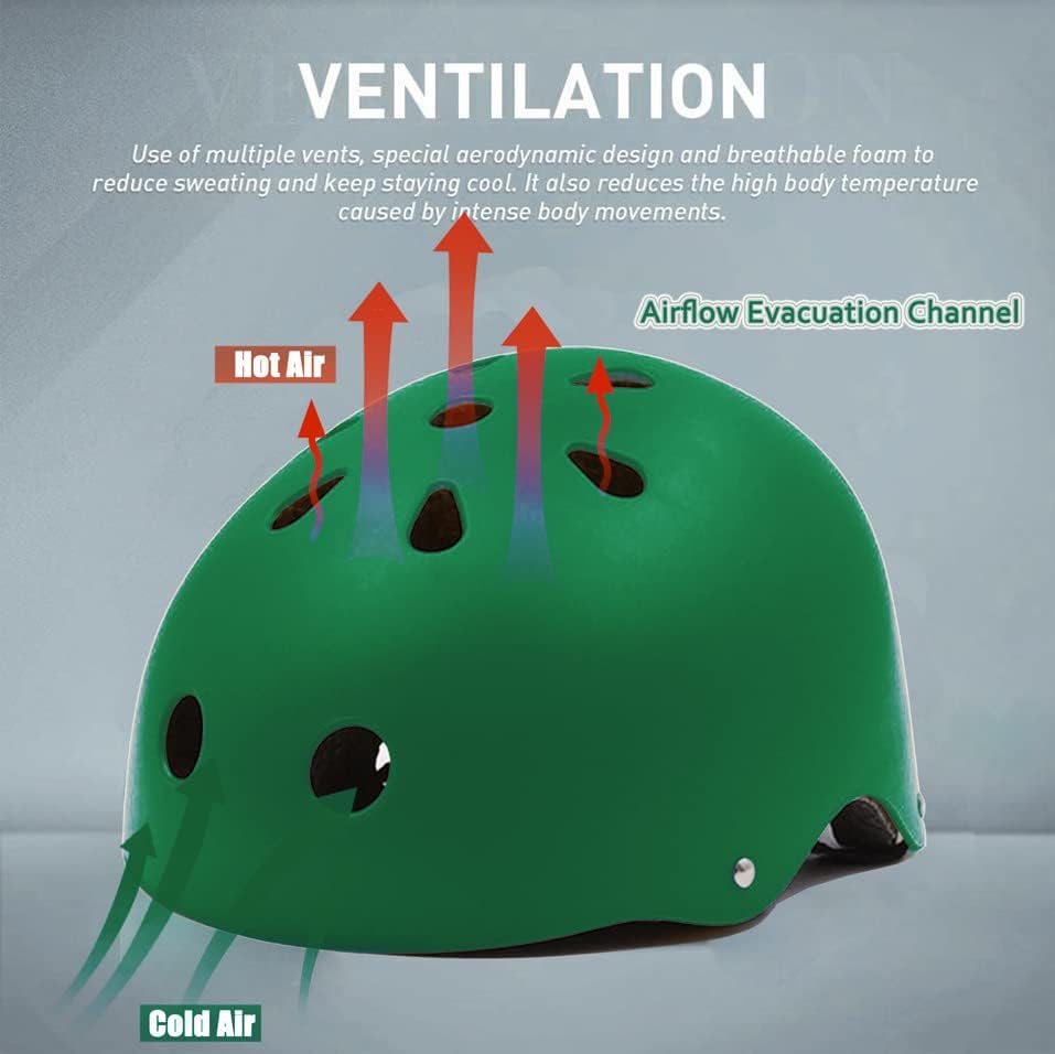Skateboard Helmet Impact Resistance Ventilation for Youth & Adults