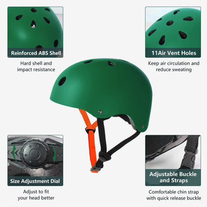 Skateboard Helmet Impact Resistance Ventilation for Youth & Adults