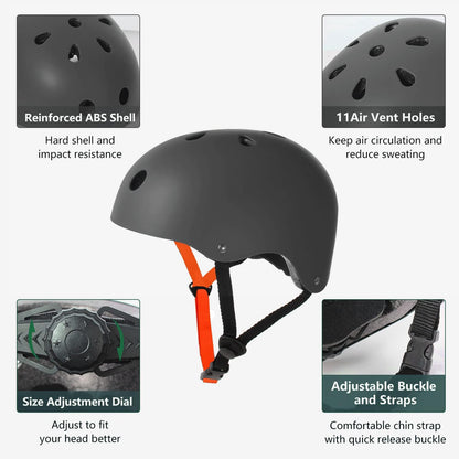 Skateboard Helmet Impact Resistance Ventilation for Youth & Adults