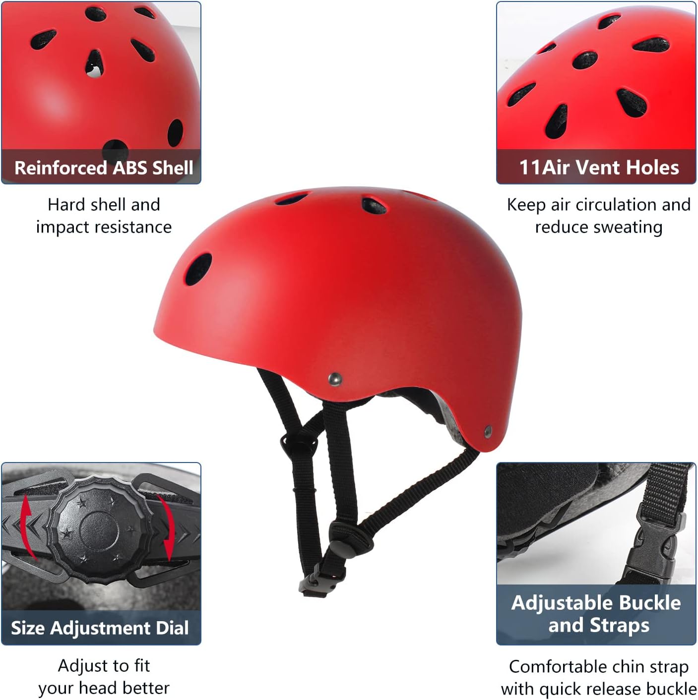 Skateboard Helmet Impact Resistance Ventilation for Youth & Adults