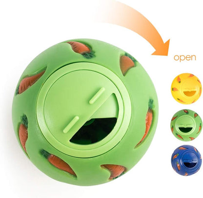 Treat Ball, Snack Ball for Small Animals (Small, Yellow & Green)