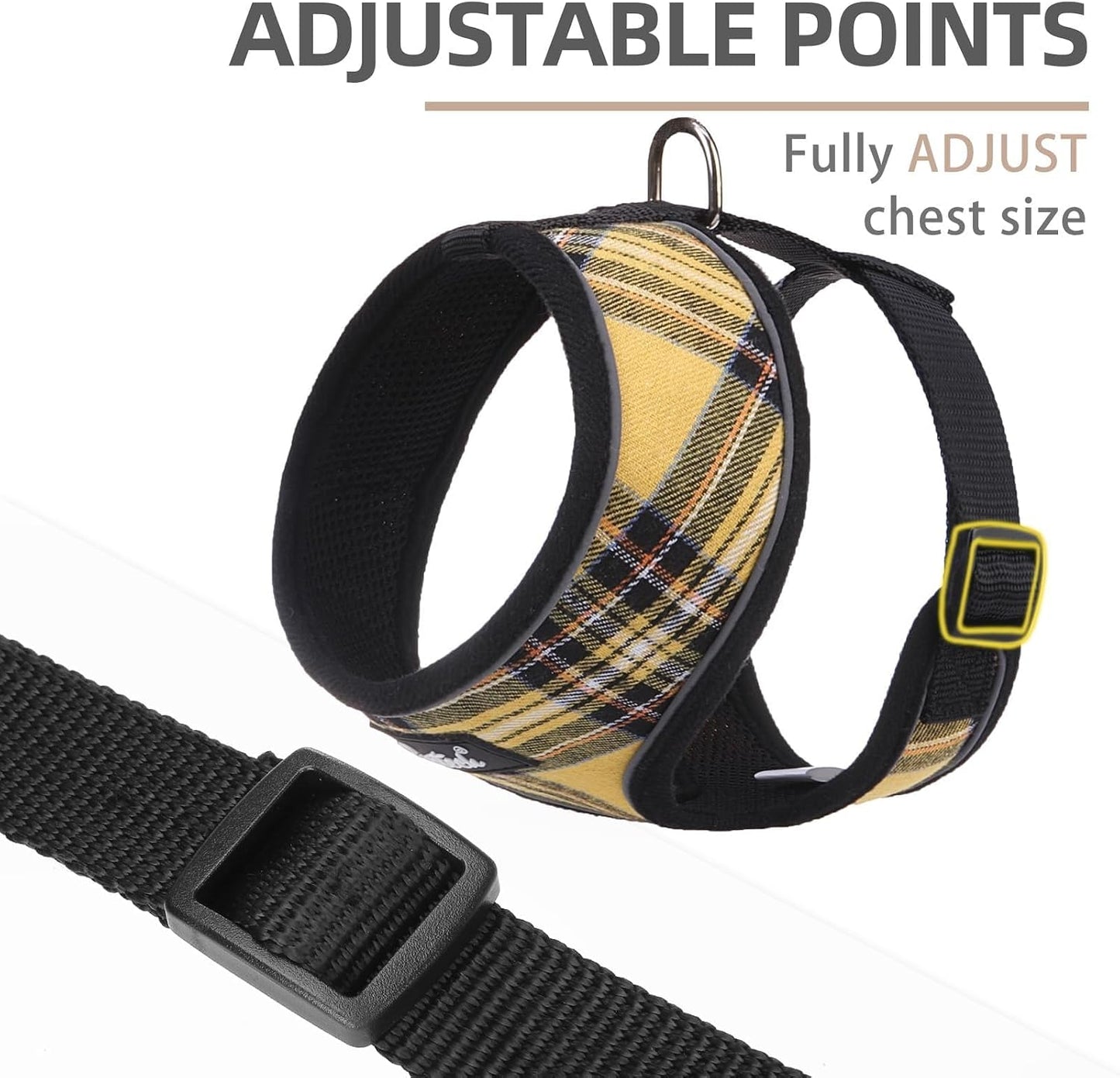 Small Dog Harness and Leash Set No Pull for XS XXS Sized Dogs Puppy | Escape Proof No Choke Pet Cat Adjustable Soft Padded Walking Vest