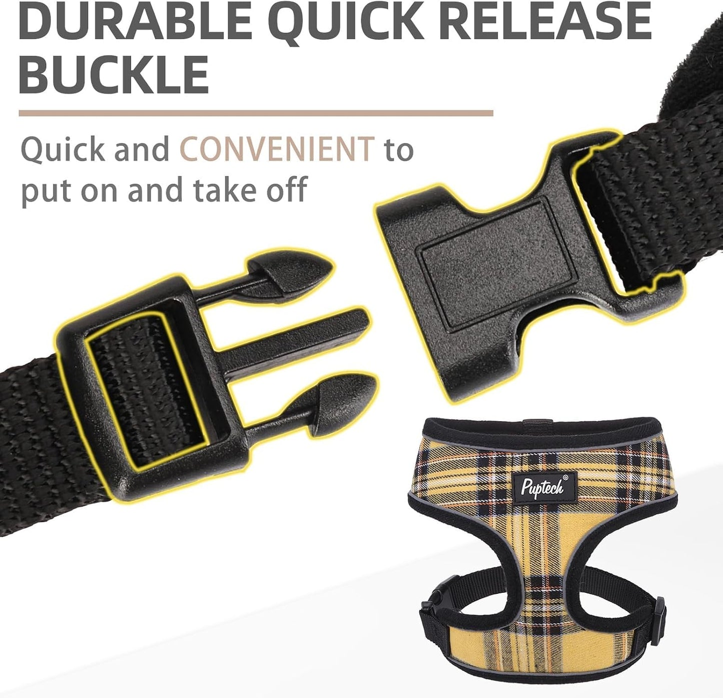 Small Dog Harness and Leash Set No Pull for XS XXS Sized Dogs Puppy | Escape Proof No Choke Pet Cat Adjustable Soft Padded Walking Vest