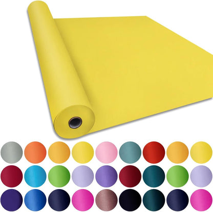 24" x 2,520" (210') Lemon Yellow Kraft Craft Paper Roll for Gift Wrapping Bulletin Board Bouquet Flower Art Packing Parcel Table Covering 80GSM 55LB (Lemon Yellow, 24" x 210')