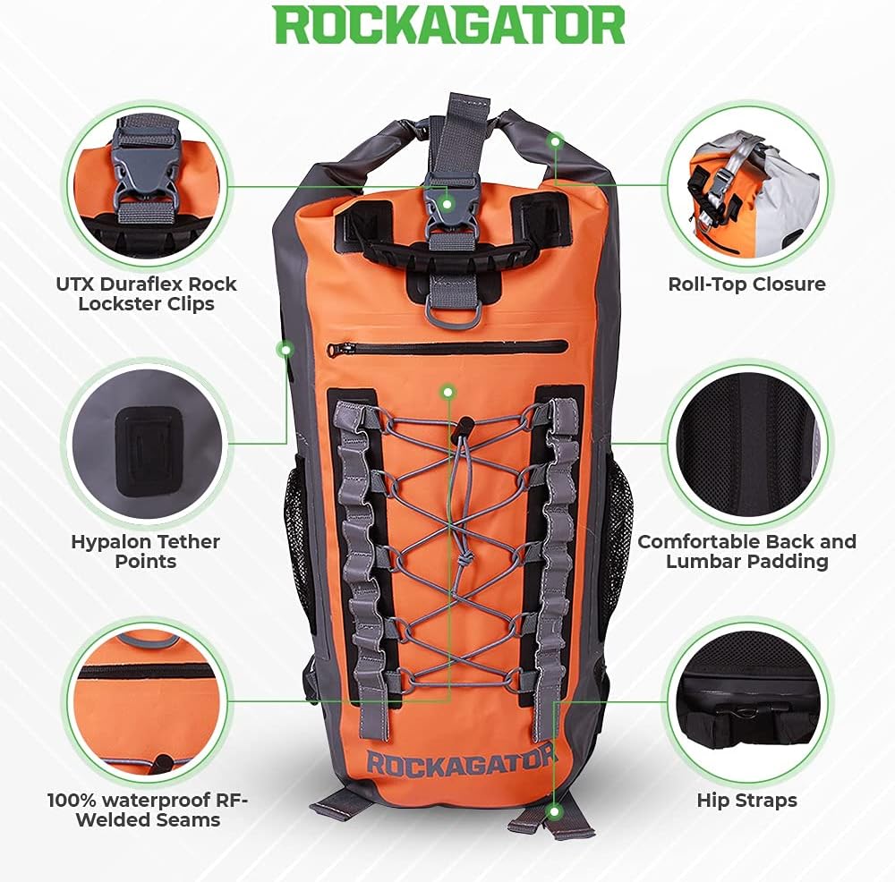 Waterproof Backpack - HYDRIC Series Water Proof Floating Dry Bag River Pack (Yellow Jacket, 40 L)