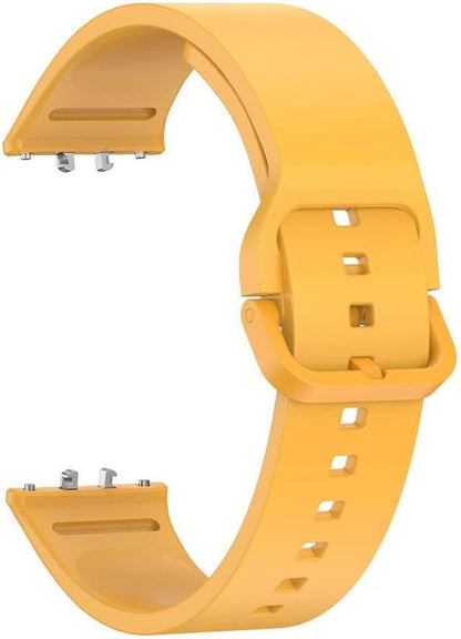 Watch Band Solid Color Silicone Strap Compatible with Samsung Galaxy Fit3,Yellow