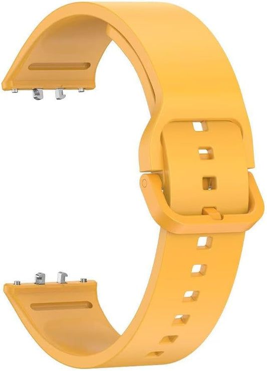 Watch Band Solid Color Silicone Strap Compatible with Samsung Galaxy Fit3,Yellow