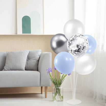 4Set Yellow and White Balloon Stand Table Centerpiece Party Decor | Sunflower Daisy Bee Birthday Baby Shower Bridal Shower Engagement Wedding Spring Summer Backyard Party Decorations