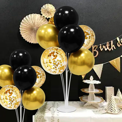 4Set Yellow and White Balloon Stand Table Centerpiece Party Decor | Sunflower Daisy Bee Birthday Baby Shower Bridal Shower Engagement Wedding Spring Summer Backyard Party Decorations