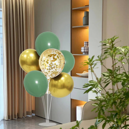 4Set Yellow and White Balloon Stand Table Centerpiece Party Decor | Sunflower Daisy Bee Birthday Baby Shower Bridal Shower Engagement Wedding Spring Summer Backyard Party Decorations