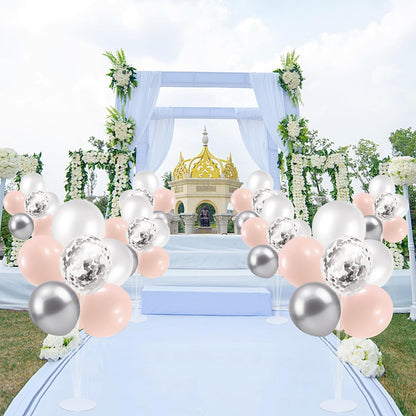 4Set Yellow and White Balloon Stand Table Centerpiece Party Decor | Sunflower Daisy Bee Birthday Baby Shower Bridal Shower Engagement Wedding Spring Summer Backyard Party Decorations