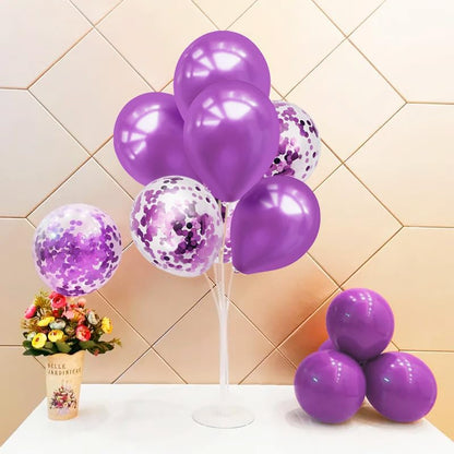 4Set Yellow and White Balloon Stand Table Centerpiece Party Decor | Sunflower Daisy Bee Birthday Baby Shower Bridal Shower Engagement Wedding Spring Summer Backyard Party Decorations