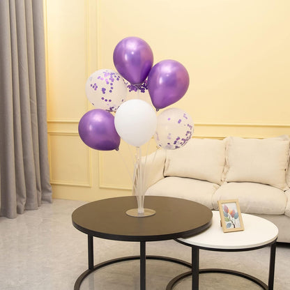 4Set Yellow and White Balloon Stand Table Centerpiece Party Decor | Sunflower Daisy Bee Birthday Baby Shower Bridal Shower Engagement Wedding Spring Summer Backyard Party Decorations