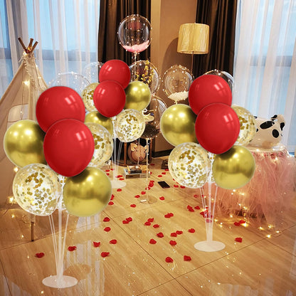 4Set Yellow and White Balloon Stand Table Centerpiece Party Decor | Sunflower Daisy Bee Birthday Baby Shower Bridal Shower Engagement Wedding Spring Summer Backyard Party Decorations