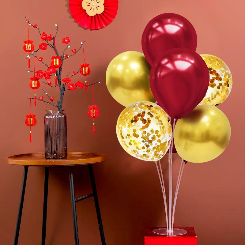 4Set Yellow and White Balloon Stand Table Centerpiece Party Decor | Sunflower Daisy Bee Birthday Baby Shower Bridal Shower Engagement Wedding Spring Summer Backyard Party Decorations