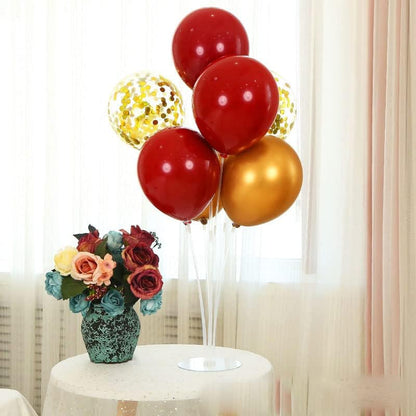 4Set Yellow and White Balloon Stand Table Centerpiece Party Decor | Sunflower Daisy Bee Birthday Baby Shower Bridal Shower Engagement Wedding Spring Summer Backyard Party Decorations