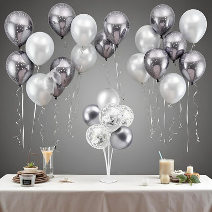4Set Yellow and White Balloon Stand Table Centerpiece Party Decor | Sunflower Daisy Bee Birthday Baby Shower Bridal Shower Engagement Wedding Spring Summer Backyard Party Decorations