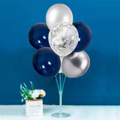 4Set Yellow and White Balloon Stand Table Centerpiece Party Decor | Sunflower Daisy Bee Birthday Baby Shower Bridal Shower Engagement Wedding Spring Summer Backyard Party Decorations