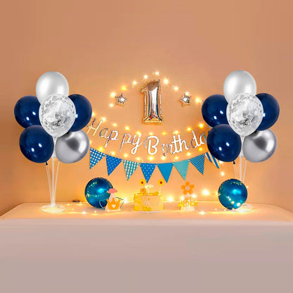 4Set Yellow and White Balloon Stand Table Centerpiece Party Decor | Sunflower Daisy Bee Birthday Baby Shower Bridal Shower Engagement Wedding Spring Summer Backyard Party Decorations