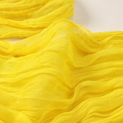 8 Pack Lemon Yellow Cheesecloth Table Runner 10ft Boho Gauze 120 Inch Cheese Cloth Table Runner Rustic Sheer for Spring Holiday Baby Shower Party Décor Home Wedding Decoration