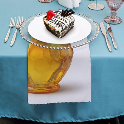Golden Honey Jar with A Yellow Bow Cloth Napkins Set of 6, Square Premium Reusable Washable Polyester Table Linen Napkin for Dinner Party