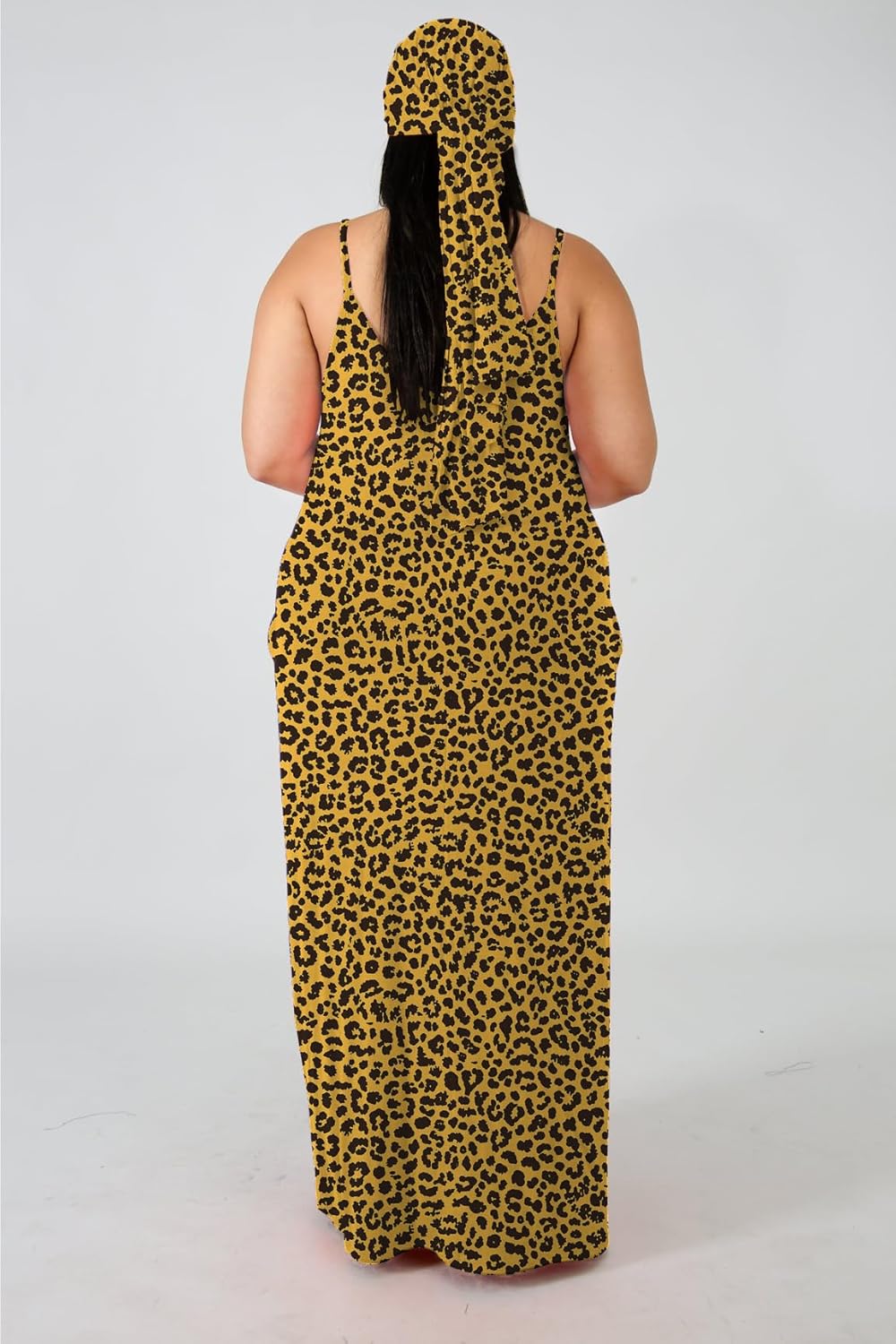 Women's Plus Size Casual Maxi Dress Summer Sleeveless Loose Beach Dress Sundress with Pockets