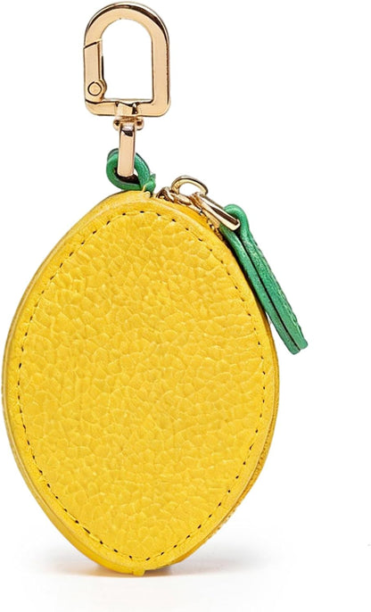 Cute Fruit Coin Purse Keychain, Mini Leather Bag Charms, Handbag, Backpack Kawaii Strawberry Lemon Charms Accessories Gift for Girls Women
