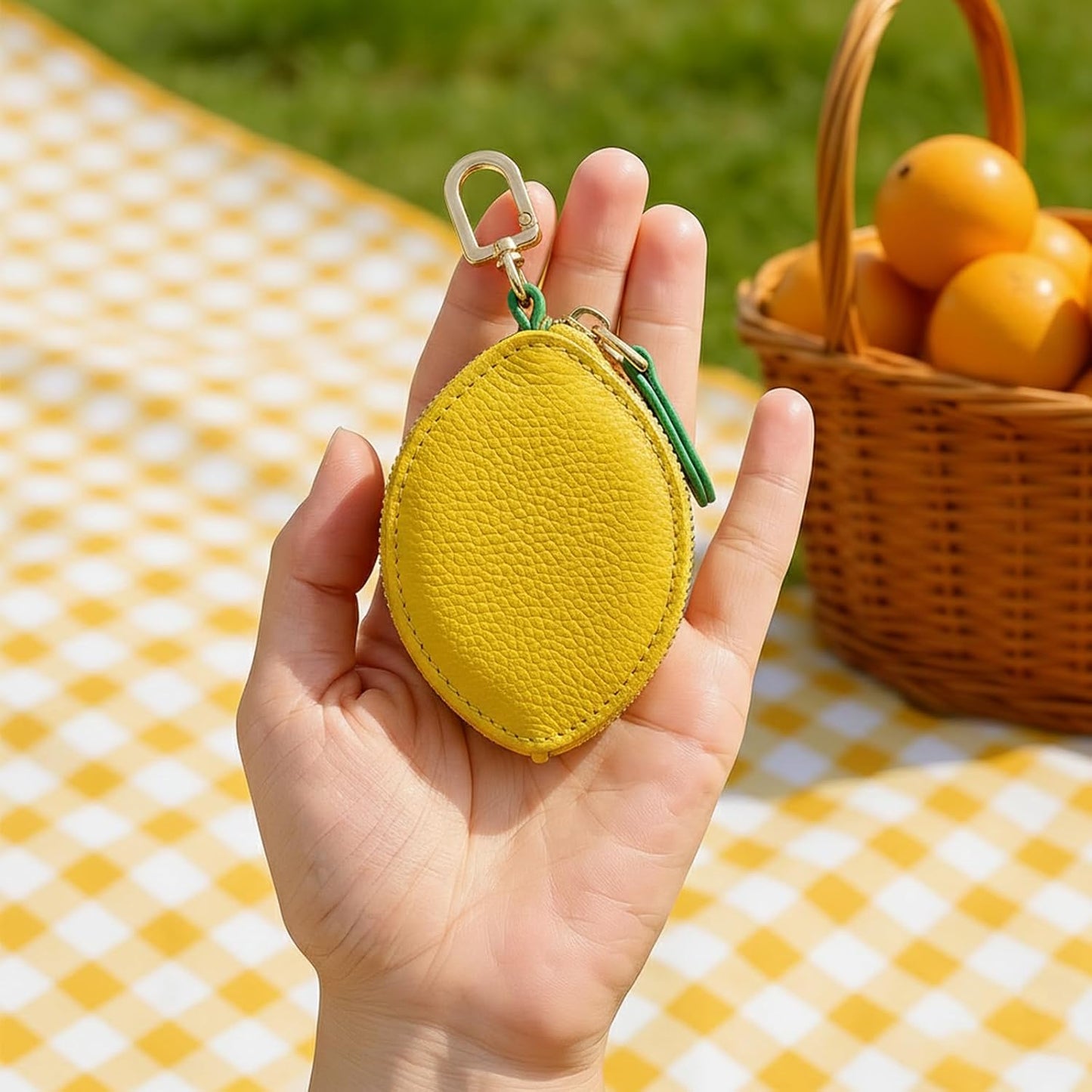 Cute Fruit Coin Purse Keychain, Mini Leather Bag Charms, Handbag, Backpack Kawaii Strawberry Lemon Charms Accessories Gift for Girls Women