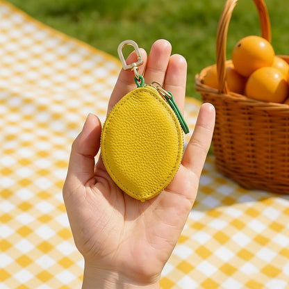 Cute Fruit Coin Purse Keychain, Mini Leather Bag Charms, Handbag, Backpack Kawaii Strawberry Lemon Charms Accessories Gift for Girls Women