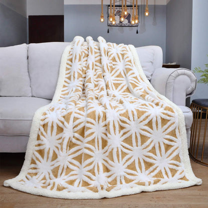 LOMAO Sherpa Fleece Blanket Fuzzy Soft Throw Blanket Dual Sided Blanket for Couch Sofa Bed (Yellow, 51''x63'')