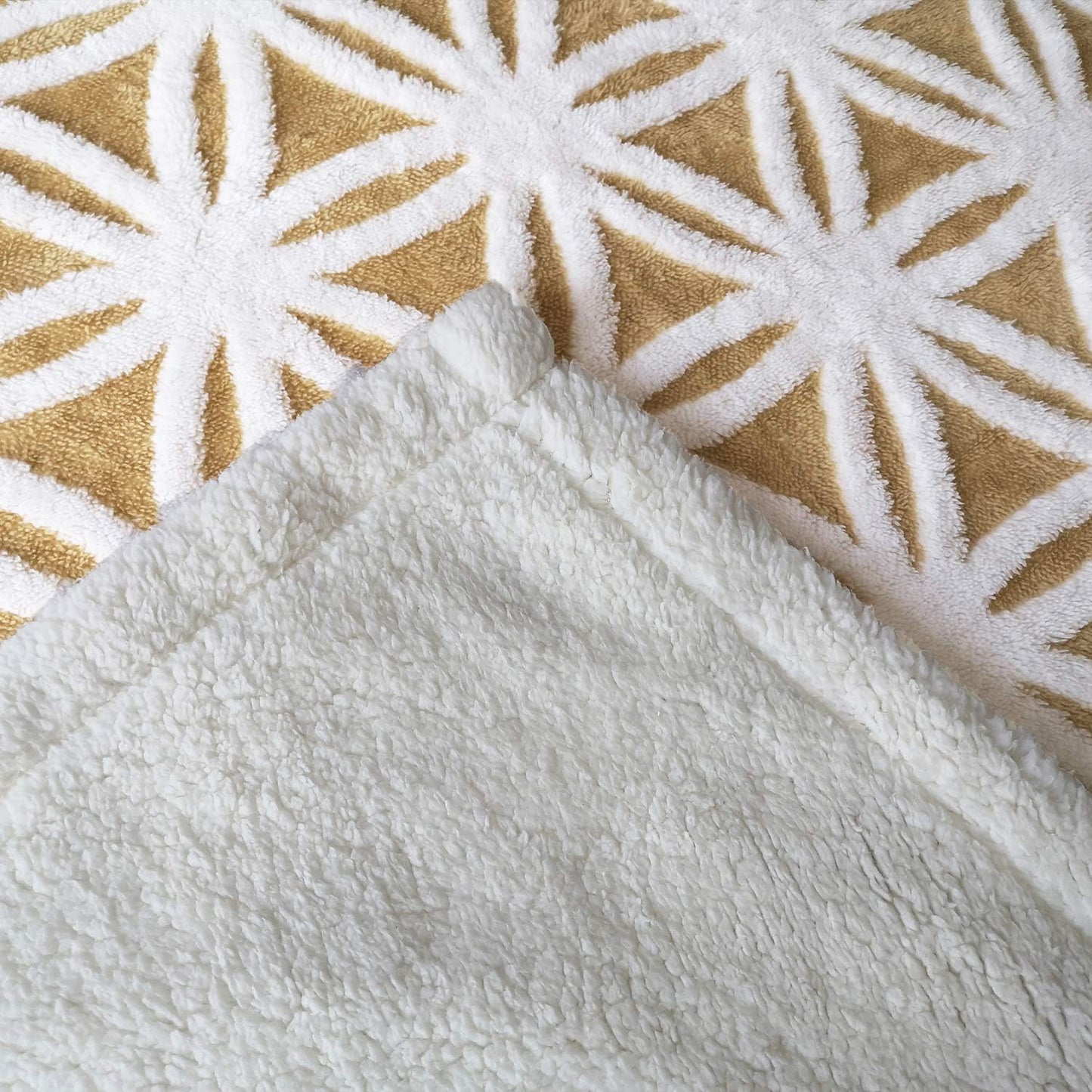 LOMAO Sherpa Fleece Blanket Fuzzy Soft Throw Blanket Dual Sided Blanket for Couch Sofa Bed (Yellow, 51''x63'')