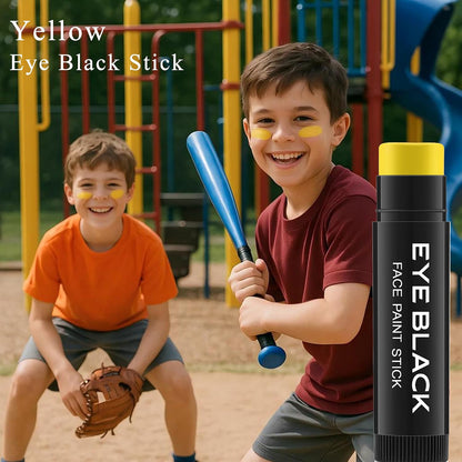 Yellow Eye Black Stick for Baseball Football Softball Lacrosse, Anti-Glare Under Eye Grease Stick for Athletes Sports Training, Sports Eye Black (Yellow)