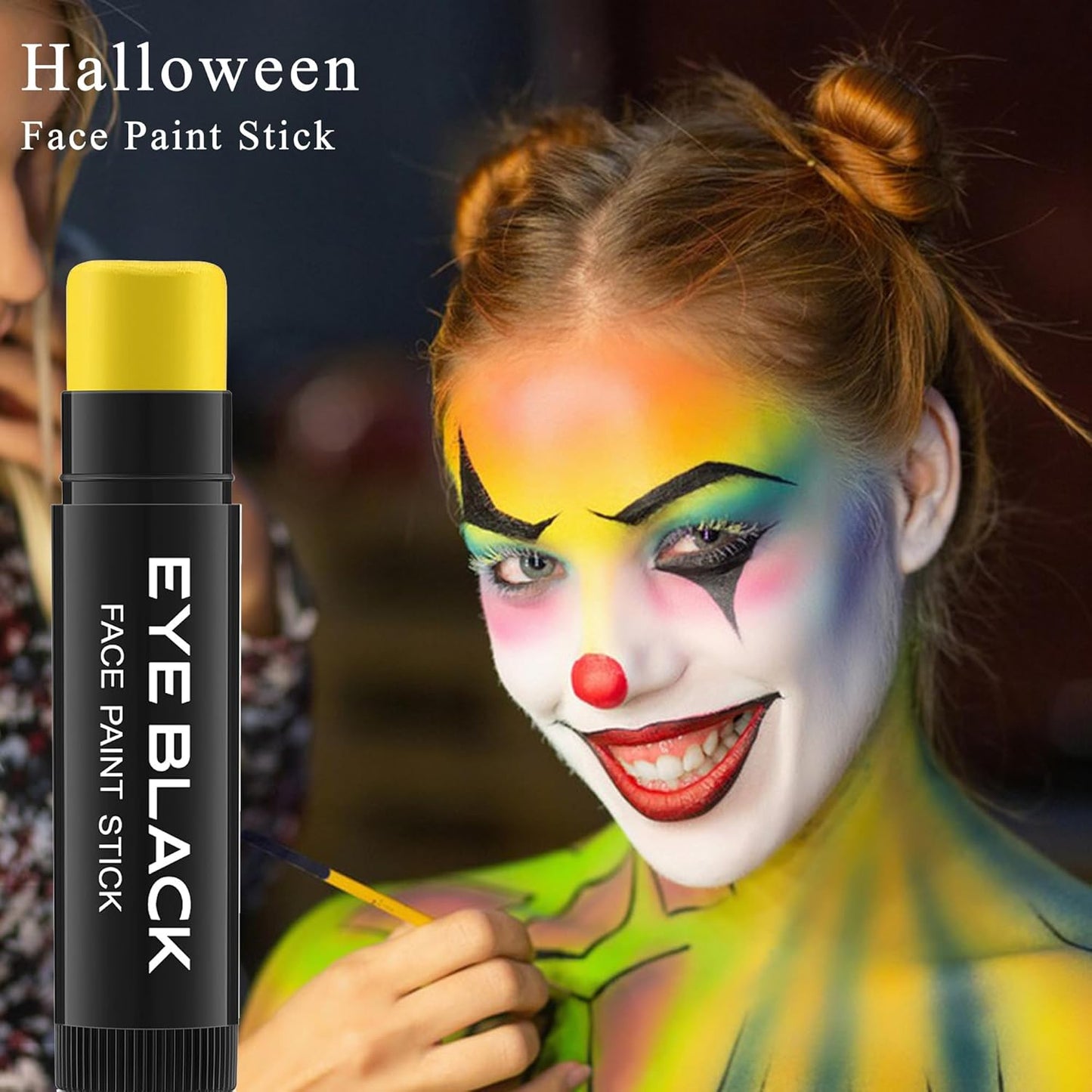 Yellow Eye Black Stick for Baseball Football Softball Lacrosse, Anti-Glare Under Eye Grease Stick for Athletes Sports Training, Sports Eye Black (Yellow)