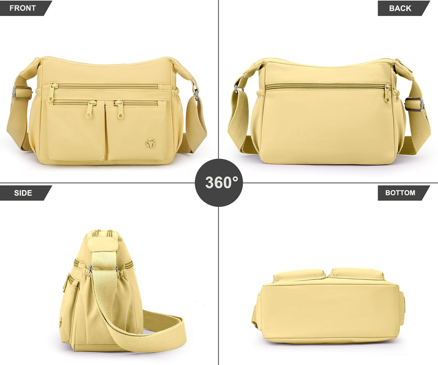 Women Shoulder Handbag Roomy Multiple Pockets Bag Ladies Crossbody Purse Fashion Trendy Pocketbooks