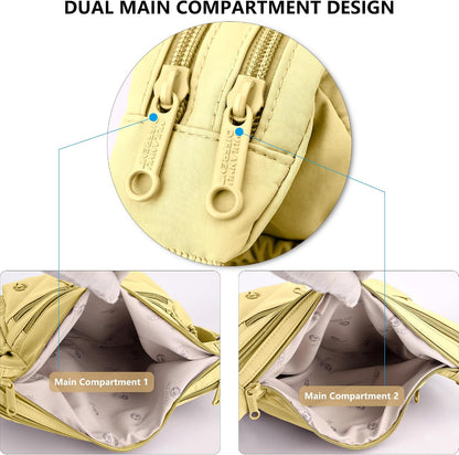 Women Shoulder Handbag Roomy Multiple Pockets Bag Ladies Crossbody Purse Fashion Trendy Pocketbooks