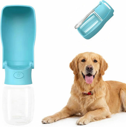 Portable Dog Water Bottle Dispenser [Leak Proof & Foldable] Dog Travel Water Bottle Bowl Accessories for Puppy Small Medium Large Dogs Pet Water Bottles for Dogs Walking Outdoor Hiking 19OZ