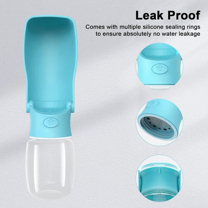 Portable Dog Water Bottle Dispenser [Leak Proof & Foldable] Dog Travel Water Bottle Bowl Accessories for Puppy Small Medium Large Dogs Pet Water Bottles for Dogs Walking Outdoor Hiking 19OZ