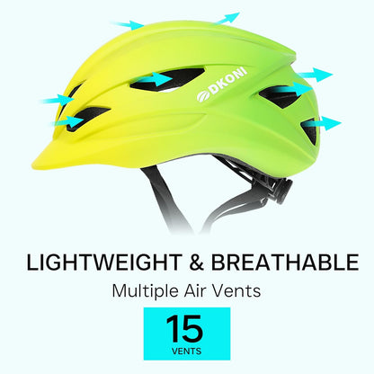 Bike Helmet Adult Urban:Bicycle Helmet for Men Women with USB Charge Detachable Taillight Helmets for Commuter Cycling Scooters