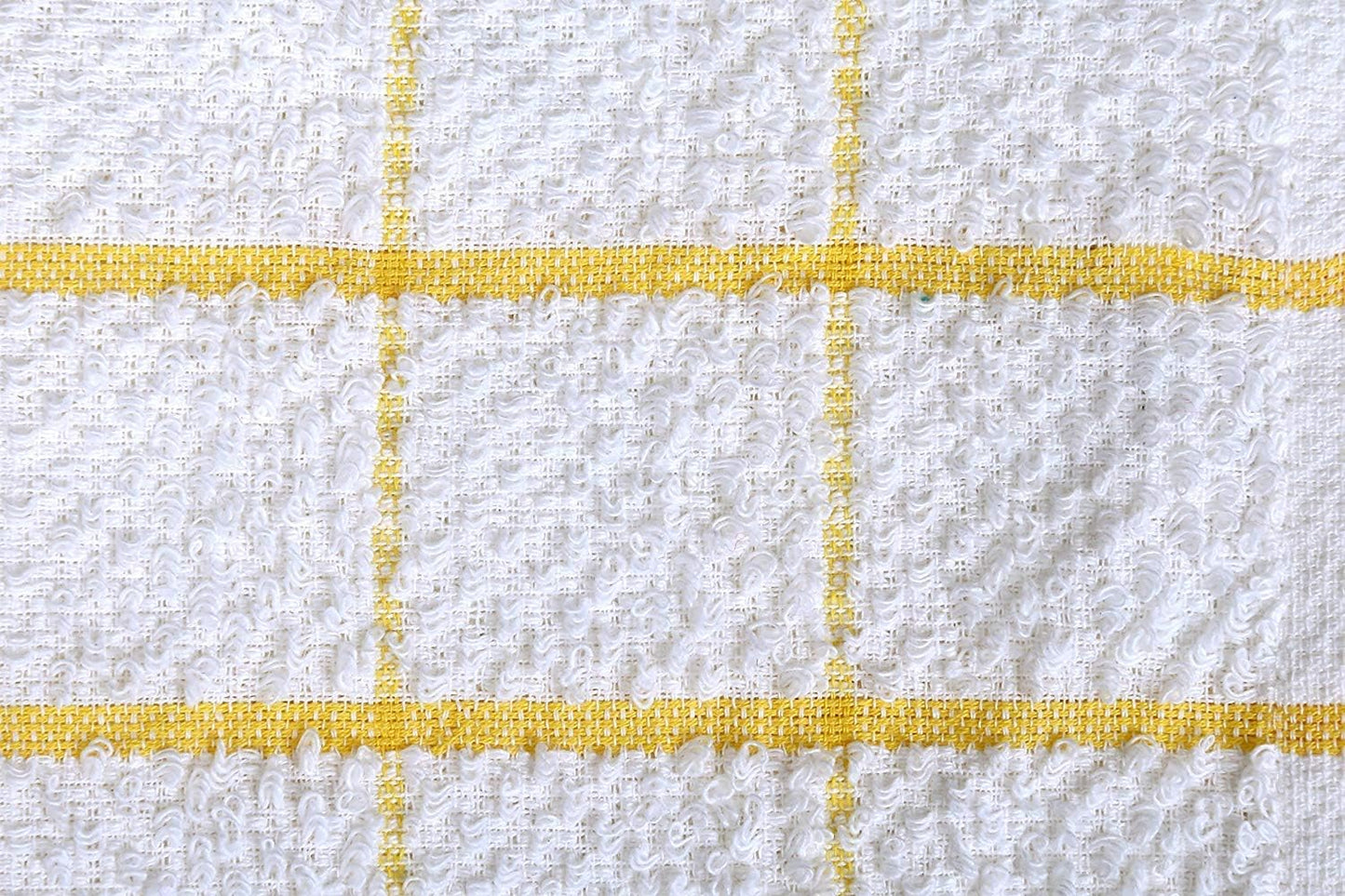 Cotton Kitchen Dish Cloths Set of 8 – Highly Absorbent, Super Soft Premium Terry Cleaning Cloth (12"x12" Inch) Premium Dishcloths for Washing Dishes (Yellow)