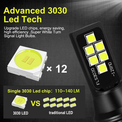 2x HB4 9006 LED Fog Light Bulb for Powersports Advanced 3030 SMD Bright Colorful Daytime Running DRL Lamp, Golden Yellow