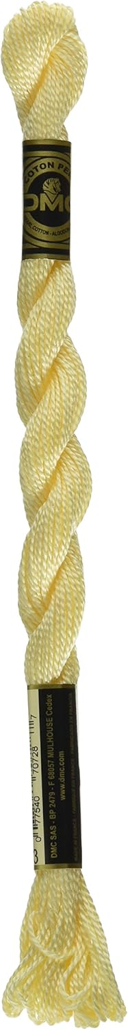 115 5-3823 Pearl Cotton Thread, Ultra Pale Yellow, Size 5