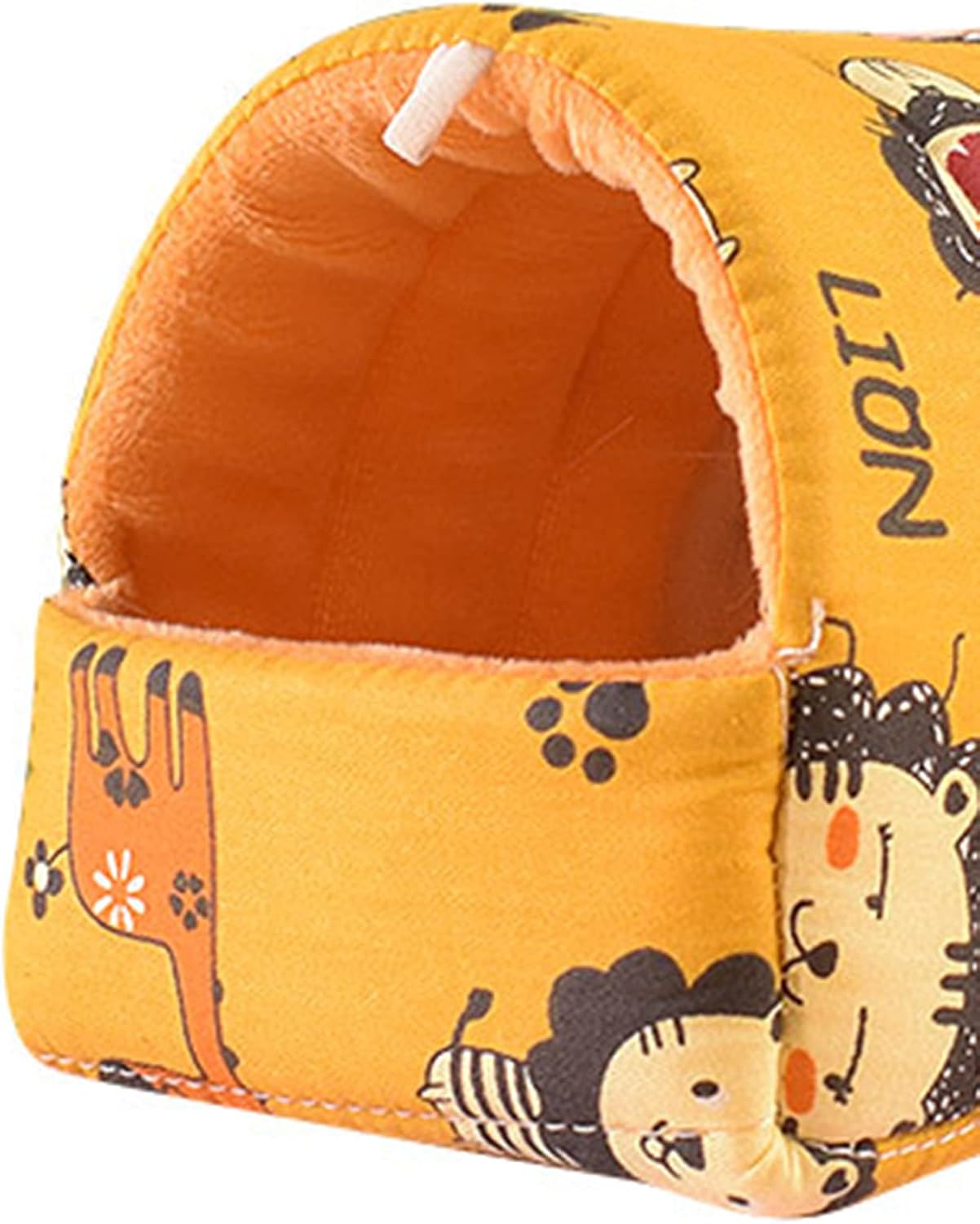 Guinea Pig Bed, Cave Cozy Hamster House Hideout for Guinea Pig Ferret Hedgehog Chinchilla Bearded Dragon Winter Nest Hamster Accessories Elk Yellow S