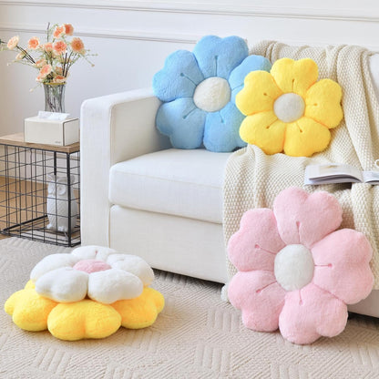 Flower Pillow, Cute Decorative Throw Pillows for Couch Bed | Yellow Flower Shaped Pillow with Soft Plush, 15" Cute Daisy Pillow Dorm Decor Floor Seating Cushion