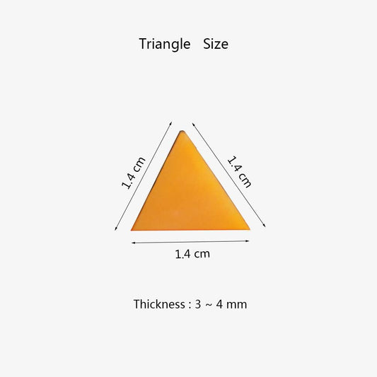 200g Mosaic Tiles of Mosaic Tiles Stained Glass Triangle 0.6x0.6 inch Mosaic Pieces for Home Decoration, DIY Crafts, Mosaic Tile Projects - Dark Yellow