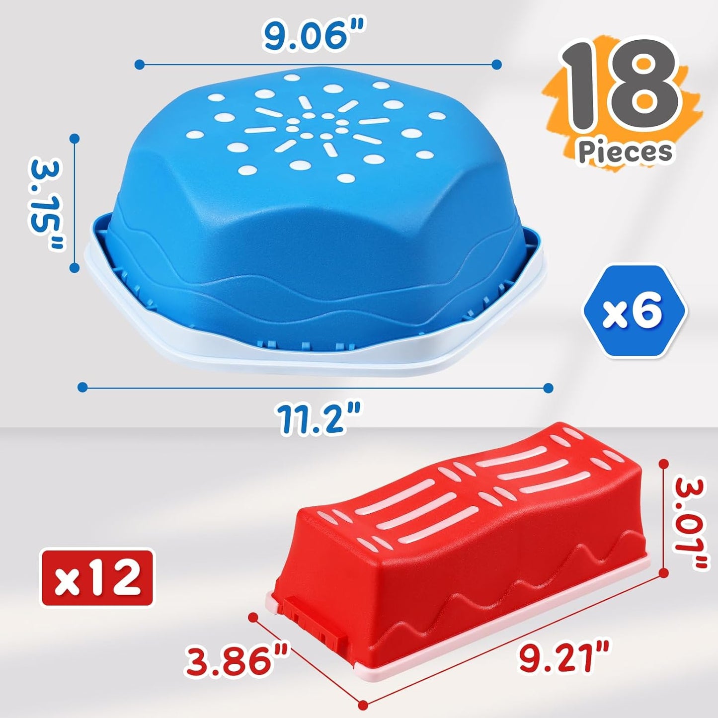 18 Pieces Non-Slip Balance Beam Stepping Stones for Kids 3 Years + Stackable Obstacle Course Balance Board for Toddlers Thicken Plastic Hold up 220LBS Indoor Outdoor Sensory Toy