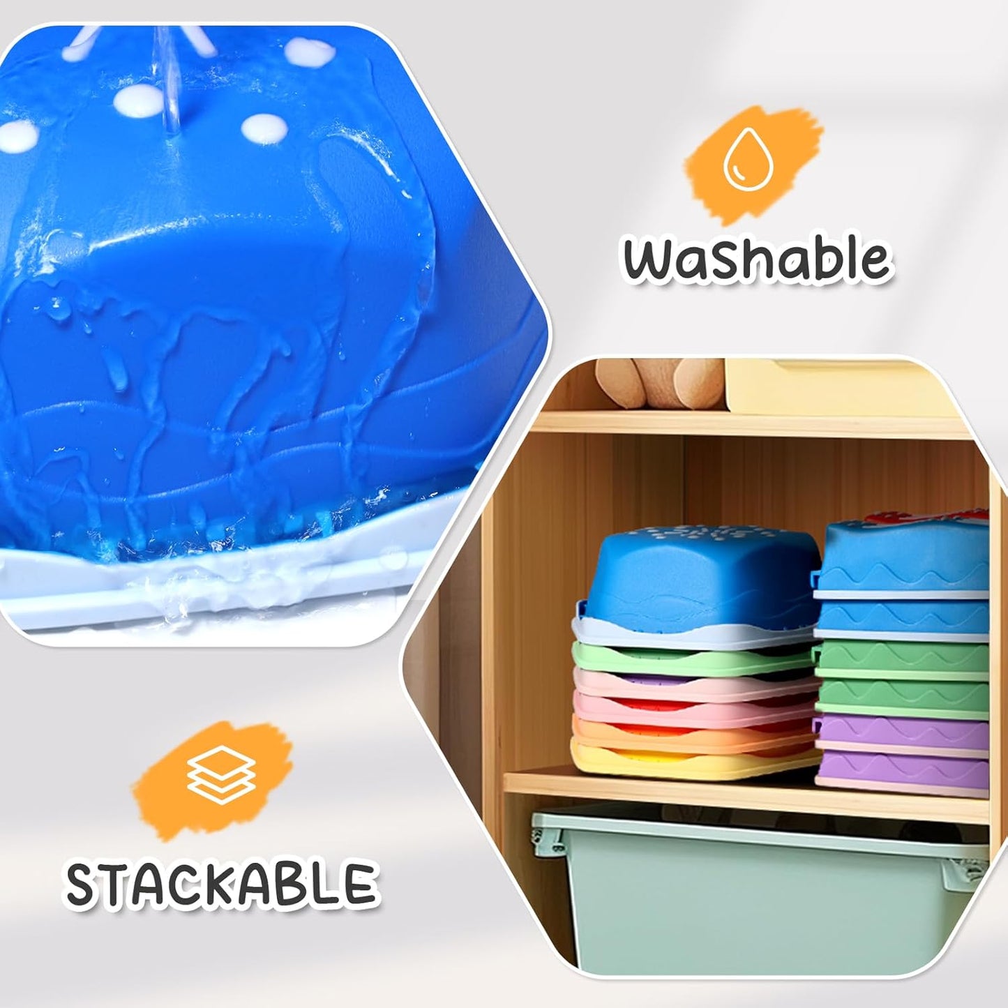 18 Pieces Non-Slip Balance Beam Stepping Stones for Kids 3 Years + Stackable Obstacle Course Balance Board for Toddlers Thicken Plastic Hold up 220LBS Indoor Outdoor Sensory Toy