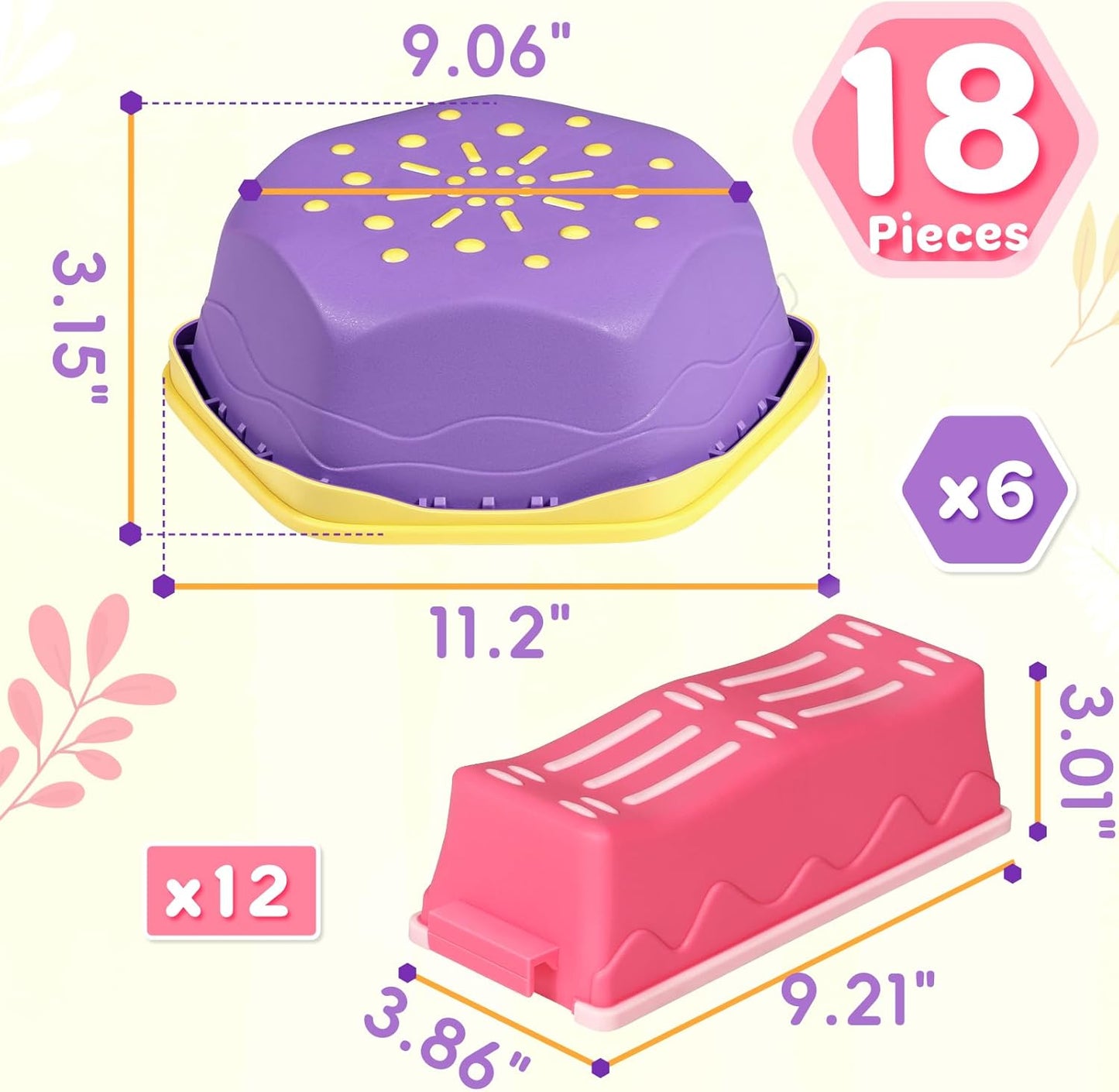 18 Pieces Non-Slip Balance Beam Stepping Stones for Kids 3 Years + Stackable Obstacle Course Balance Board for Toddlers Thicken Plastic Hold up 220LBS Indoor Outdoor Sensory Toy