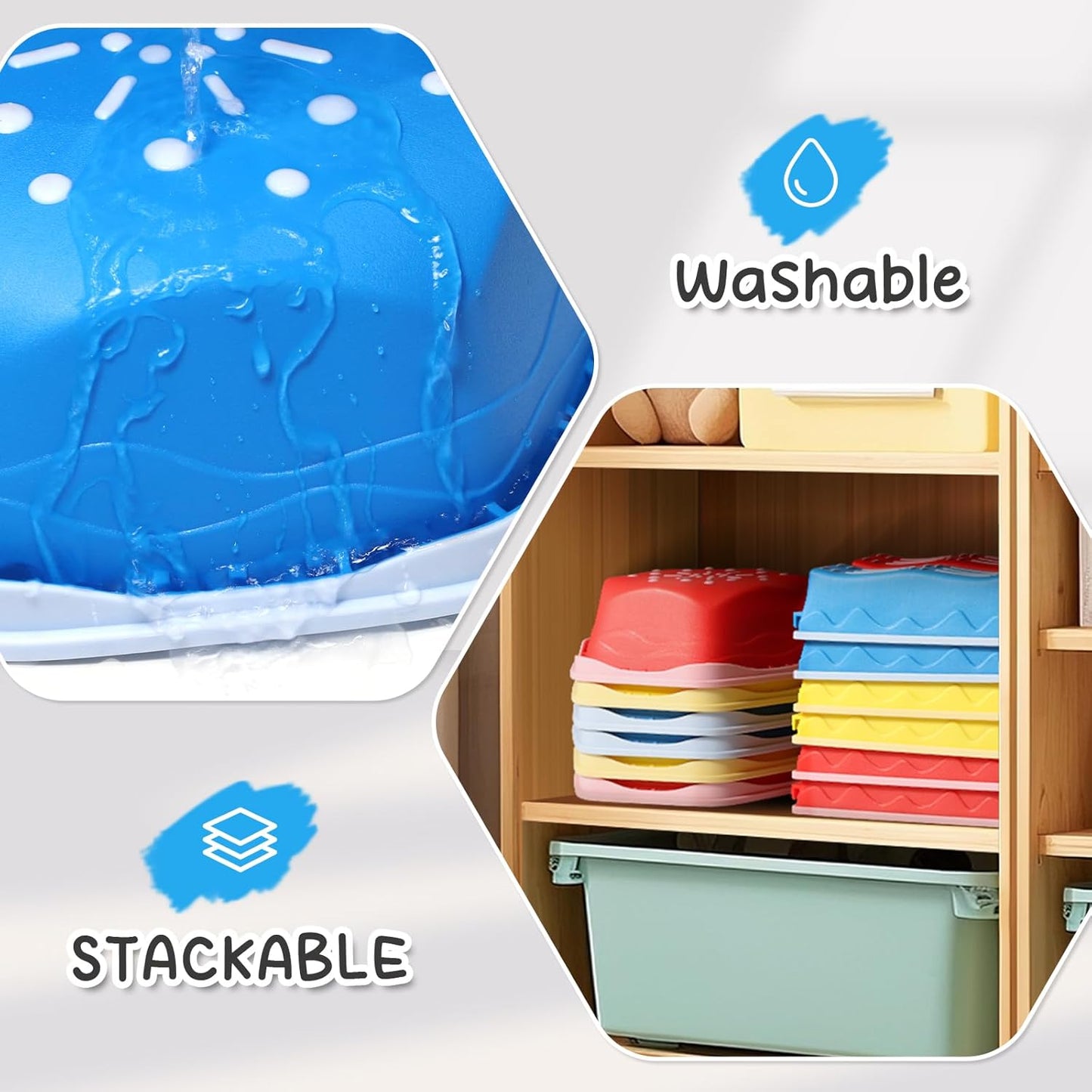 18 Pieces Non-Slip Balance Beam Stepping Stones for Kids 3 Years + Stackable Obstacle Course Balance Board for Toddlers Thicken Plastic Hold up 220LBS Indoor Outdoor Sensory Toy